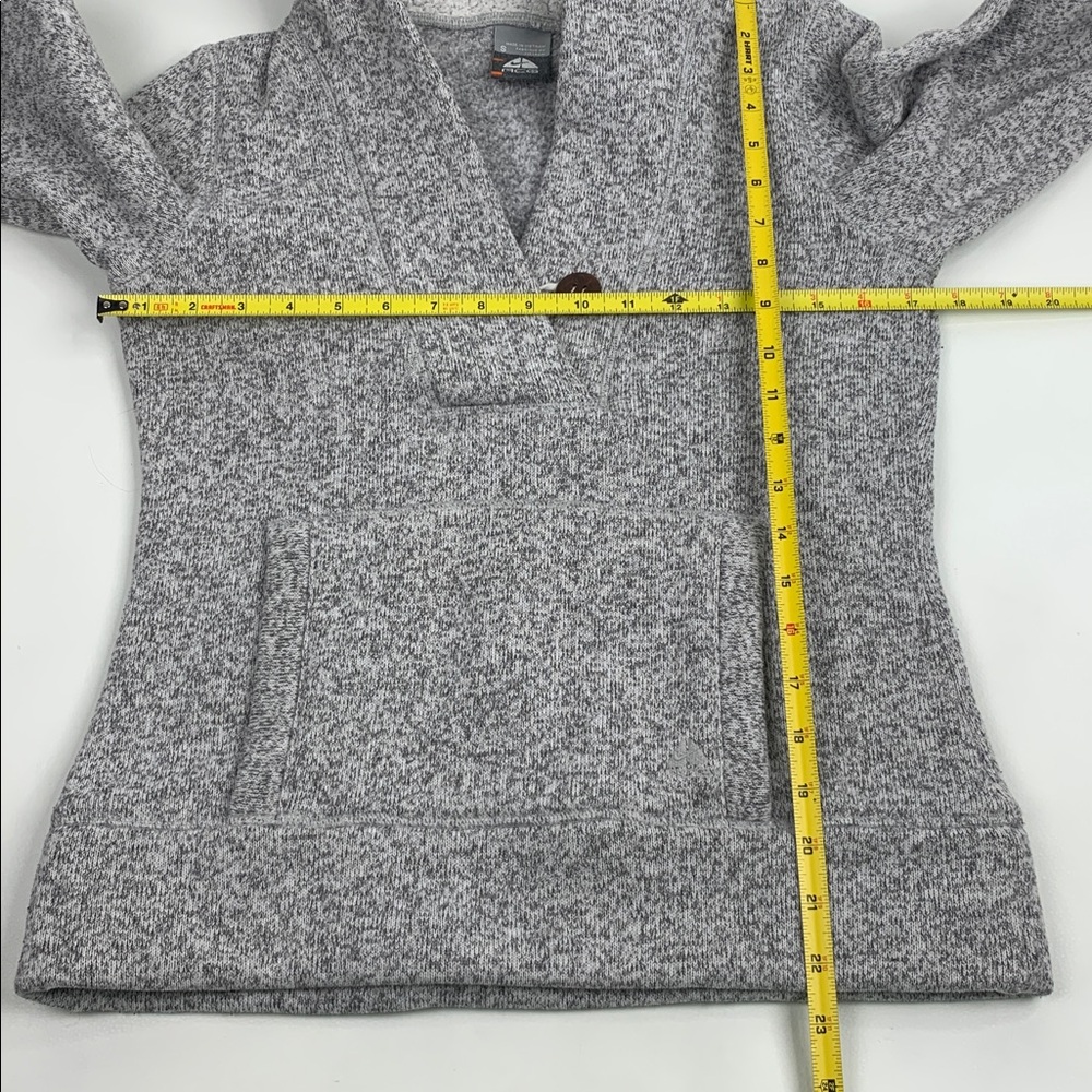 Nike ACG Heather Gray Fleece pullover hooded Jacket sweatshirt Size Small pocket - Picture 9 of 13